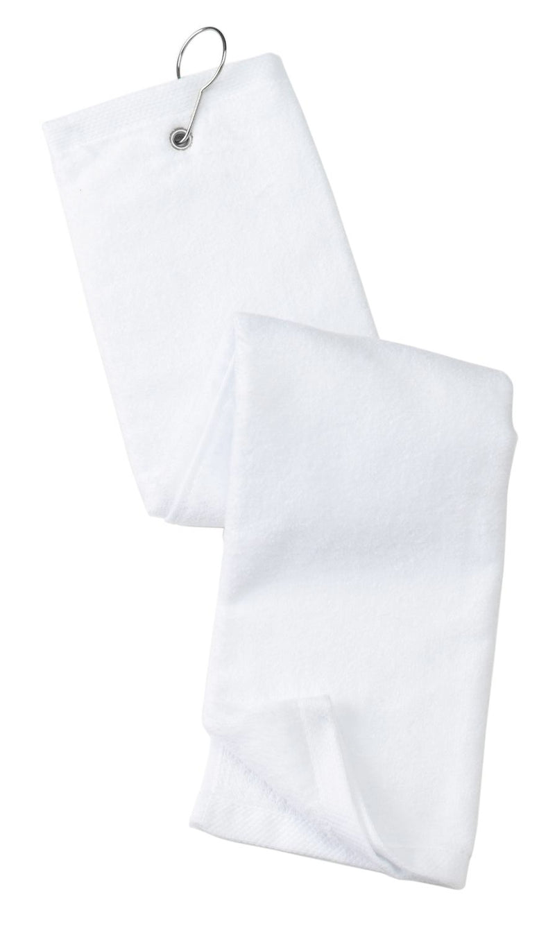 Port Authority Grommeted Tri-Fold Golf Towel - White
