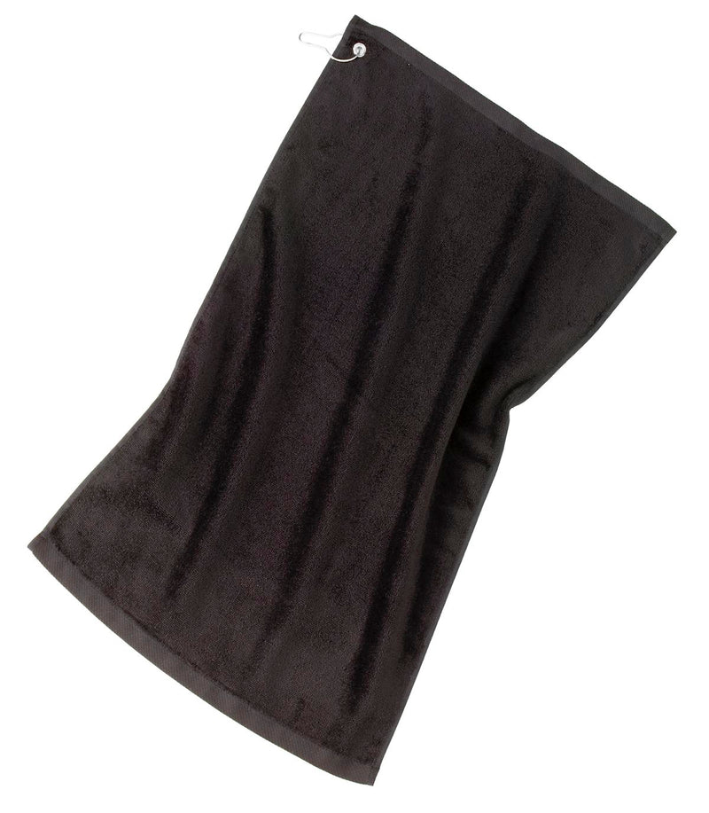 Port Authority Grommeted Golf Towel - Black