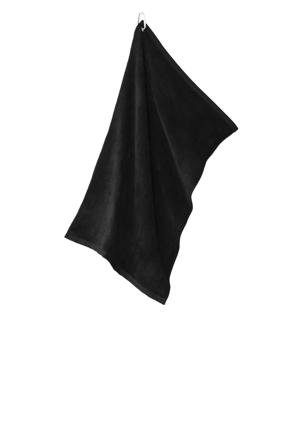Port Authority Grommeted Microfiber Golf Towel - Black