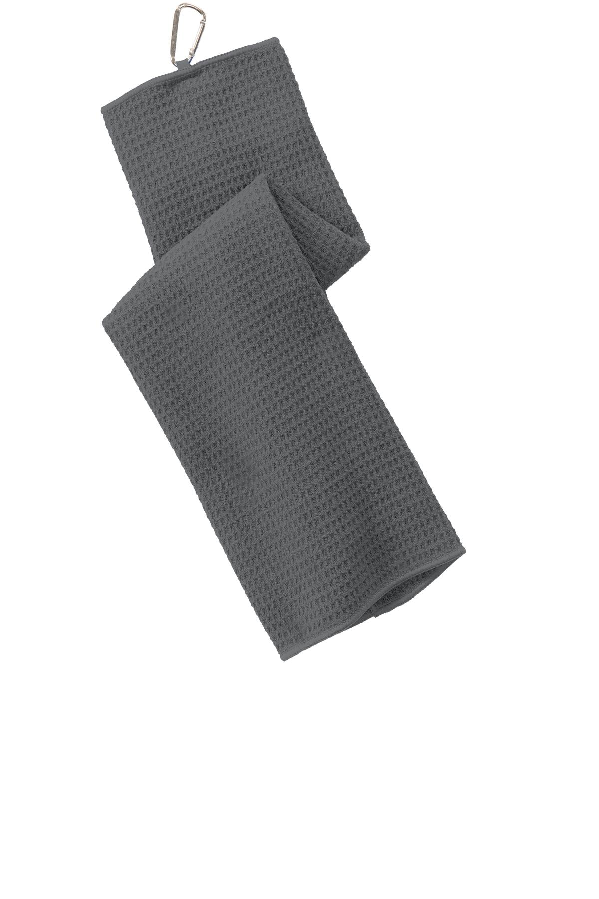 Port Authority Waffle Microfiber Golf Towel - Deep Smoke