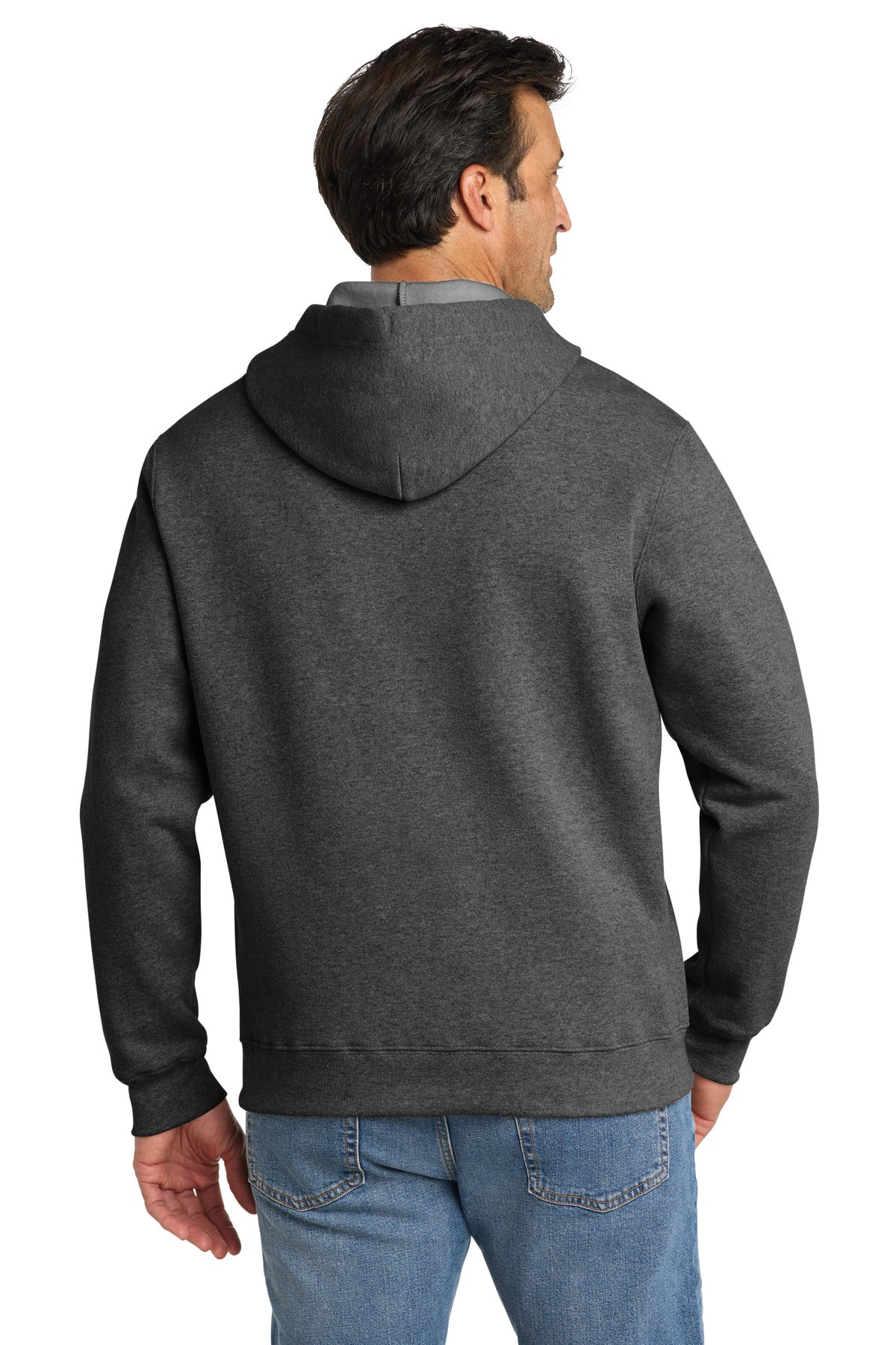 Volunteer Knitwear Chore Fleece Full-Zip Hoodie - Charcoal Heather
