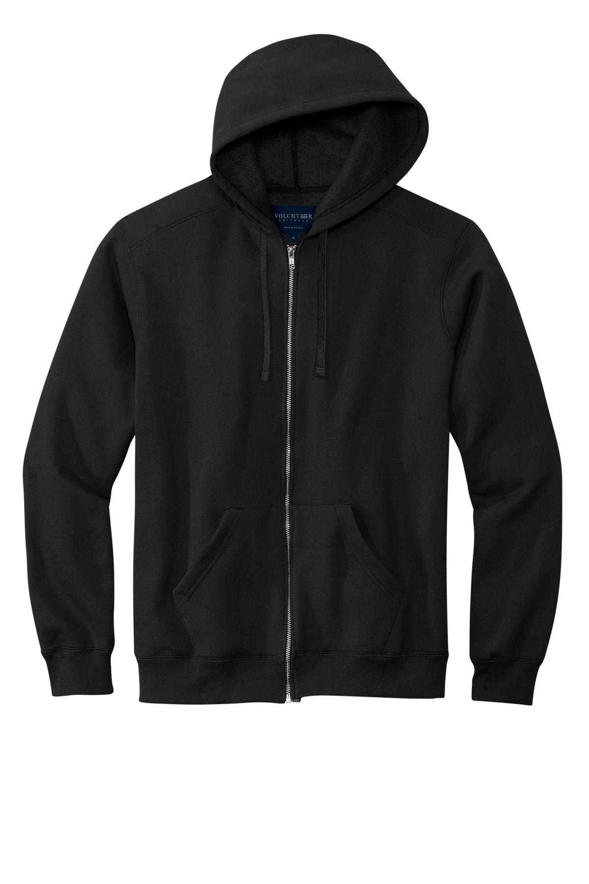Volunteer Knitwear Chore Fleece Full-Zip Hoodie - Deep Black