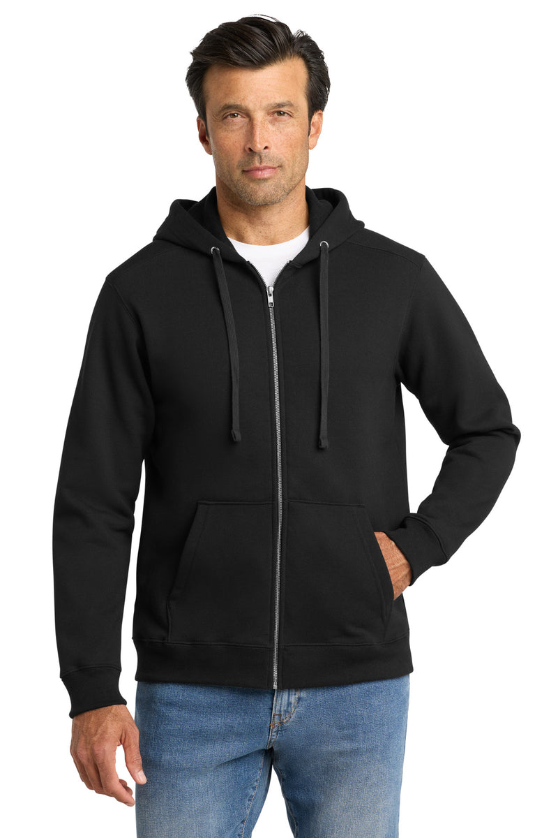 Volunteer Knitwear Chore Fleece Full-Zip Hoodie - Deep Black