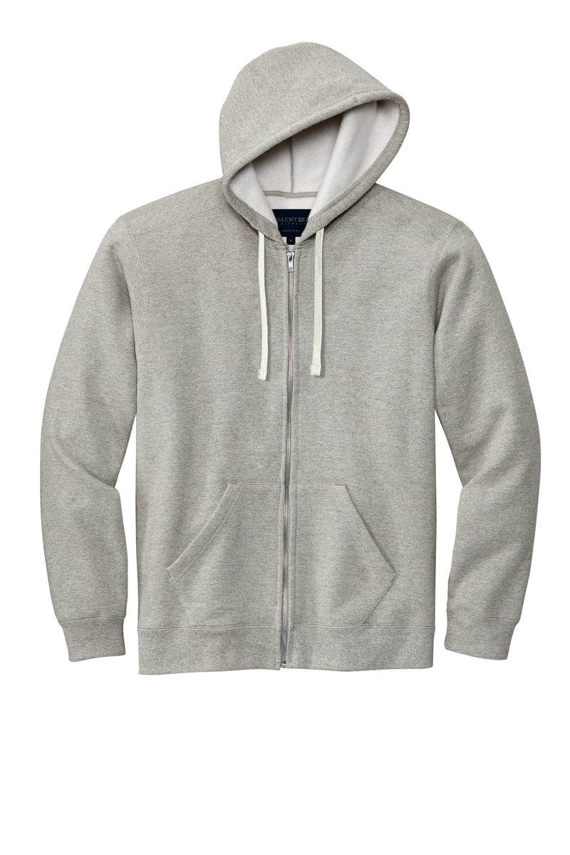 Volunteer Knitwear Chore Fleece Full-Zip Hoodie - Heather Grey