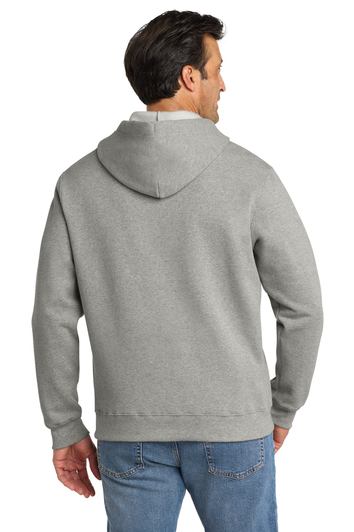 Volunteer Knitwear Chore Fleece Full-Zip Hoodie - Heather Grey