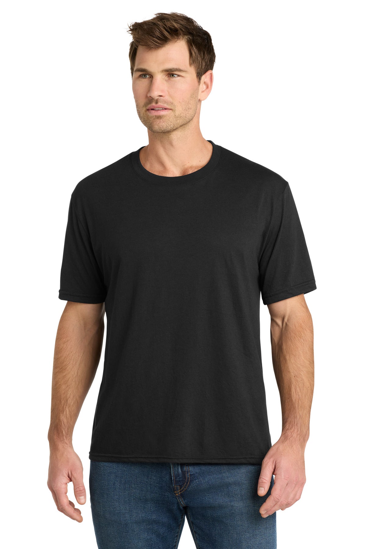 Volunteer Knitwear Tri Tee - Deep Black Solid