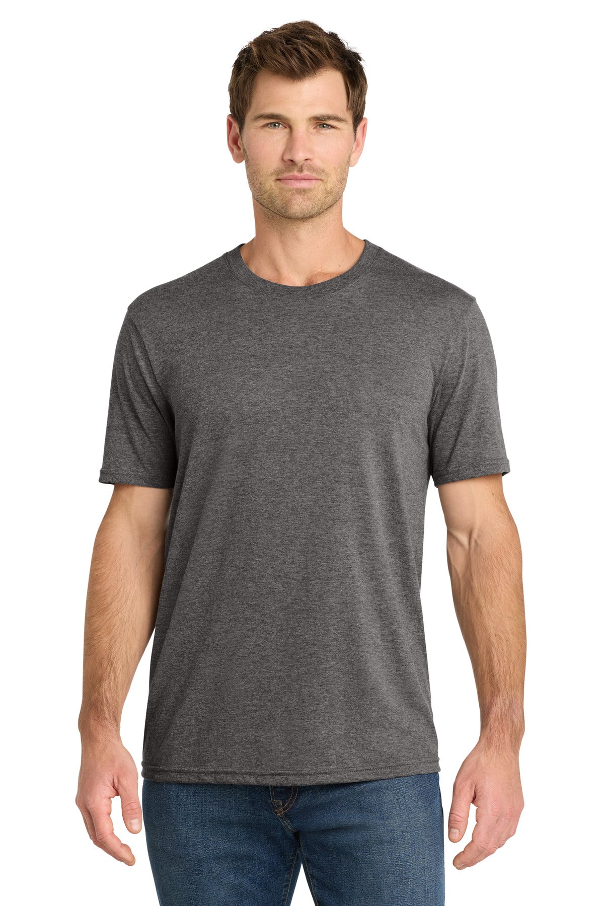 Volunteer Knitwear Tri Tee - Heather Grey Steel
