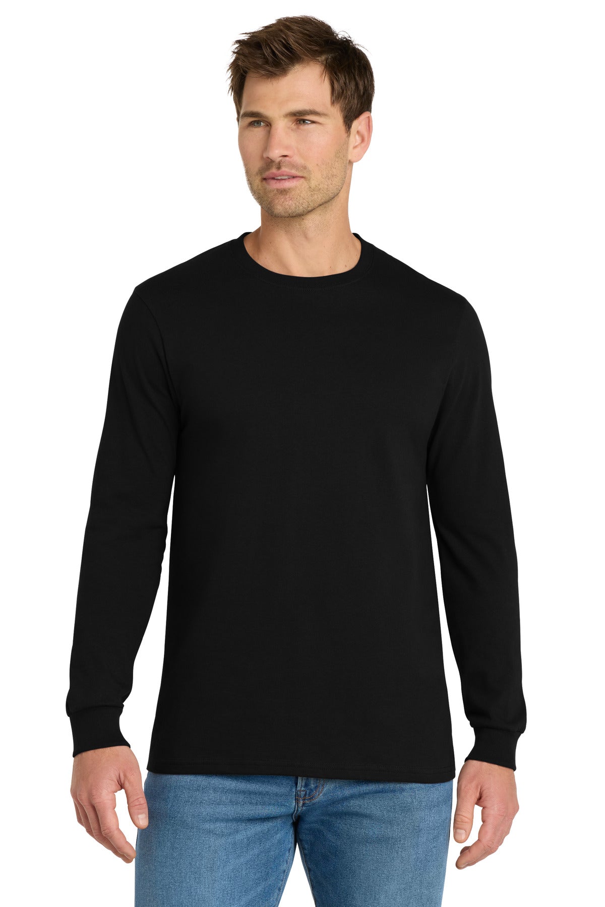 Volunteer Knitwear Chore Long Sleeve Tee - Deep Black