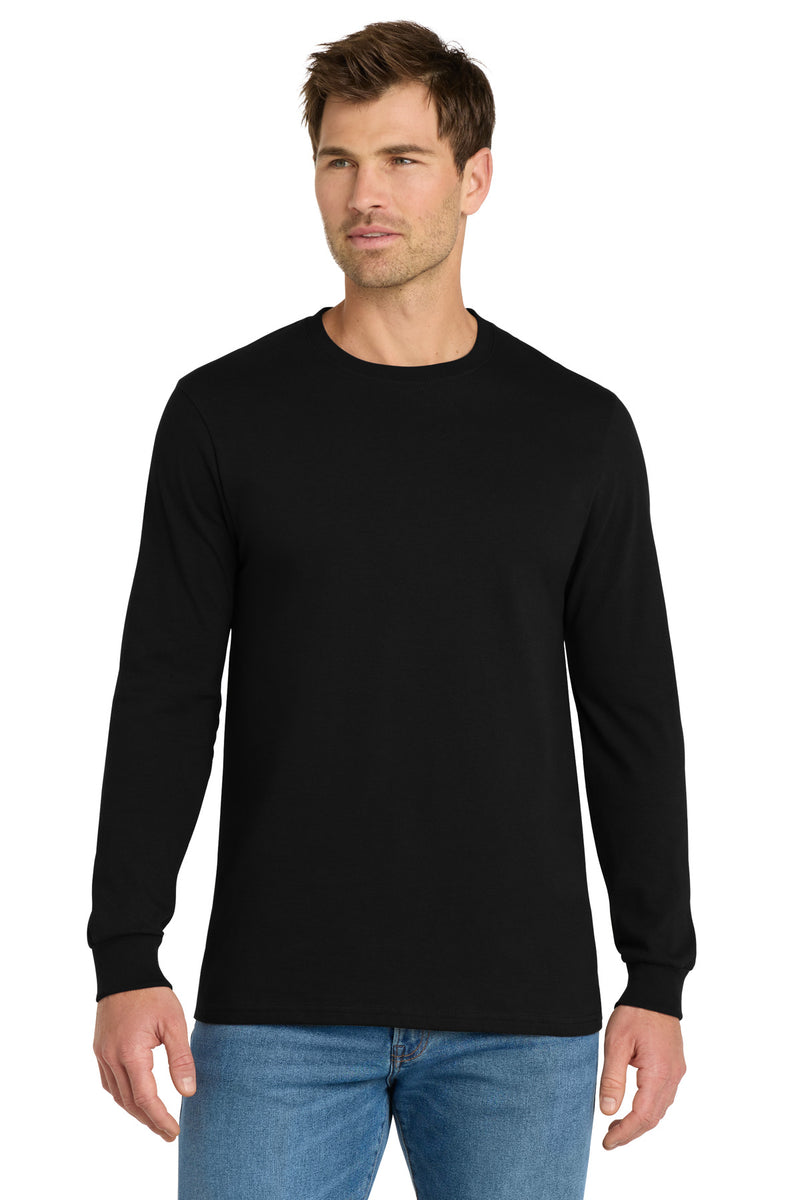 Volunteer Knitwear Chore Long Sleeve Tee - Deep Black