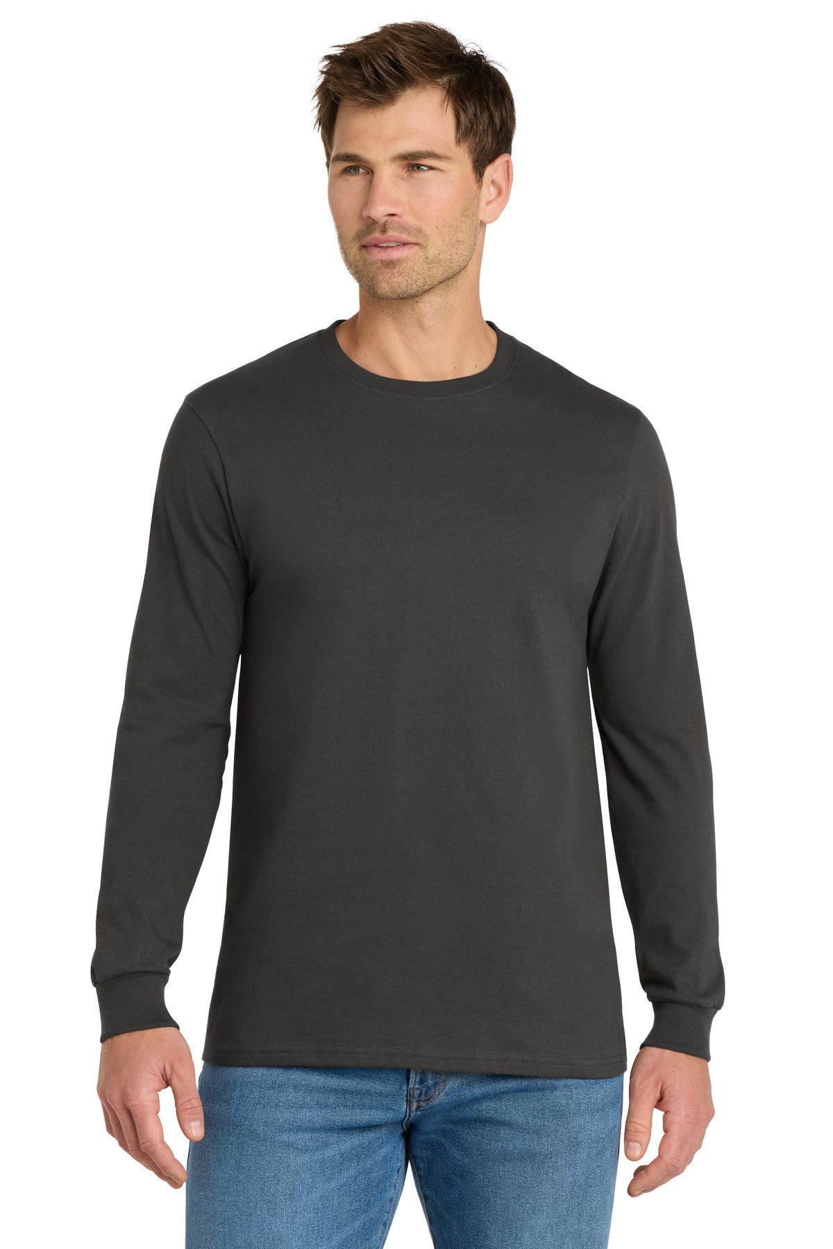 Volunteer Knitwear Chore Long Sleeve Tee - Grey Steel