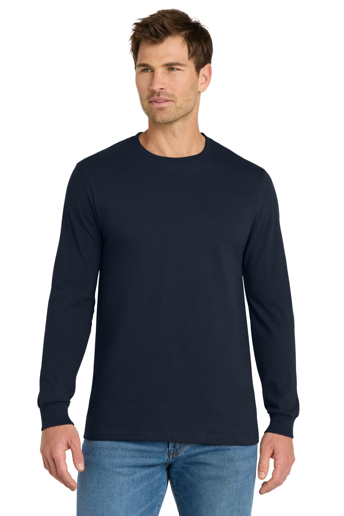 Volunteer Knitwear Chore Long Sleeve Tee - Strong Navy