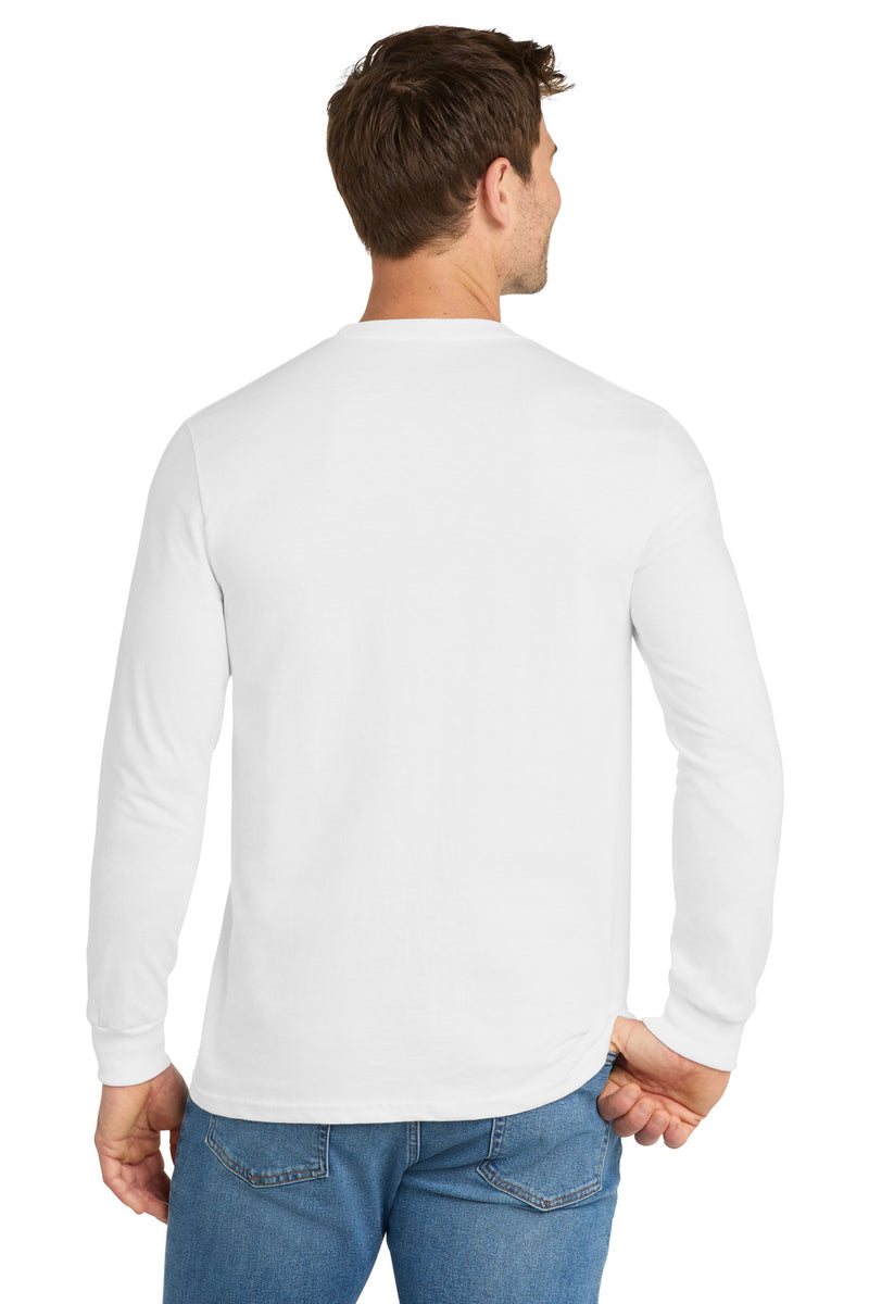 Volunteer Knitwear Chore Long Sleeve Tee - White