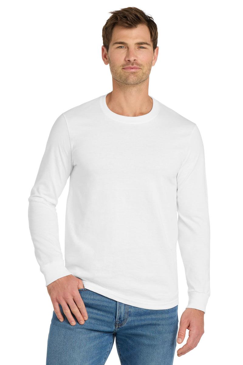 Volunteer Knitwear Chore Long Sleeve Tee - White