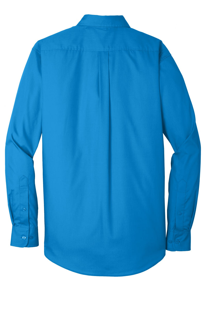 Port Authority Long Sleeve Carefree Poplin Shirt - Coastal Blue