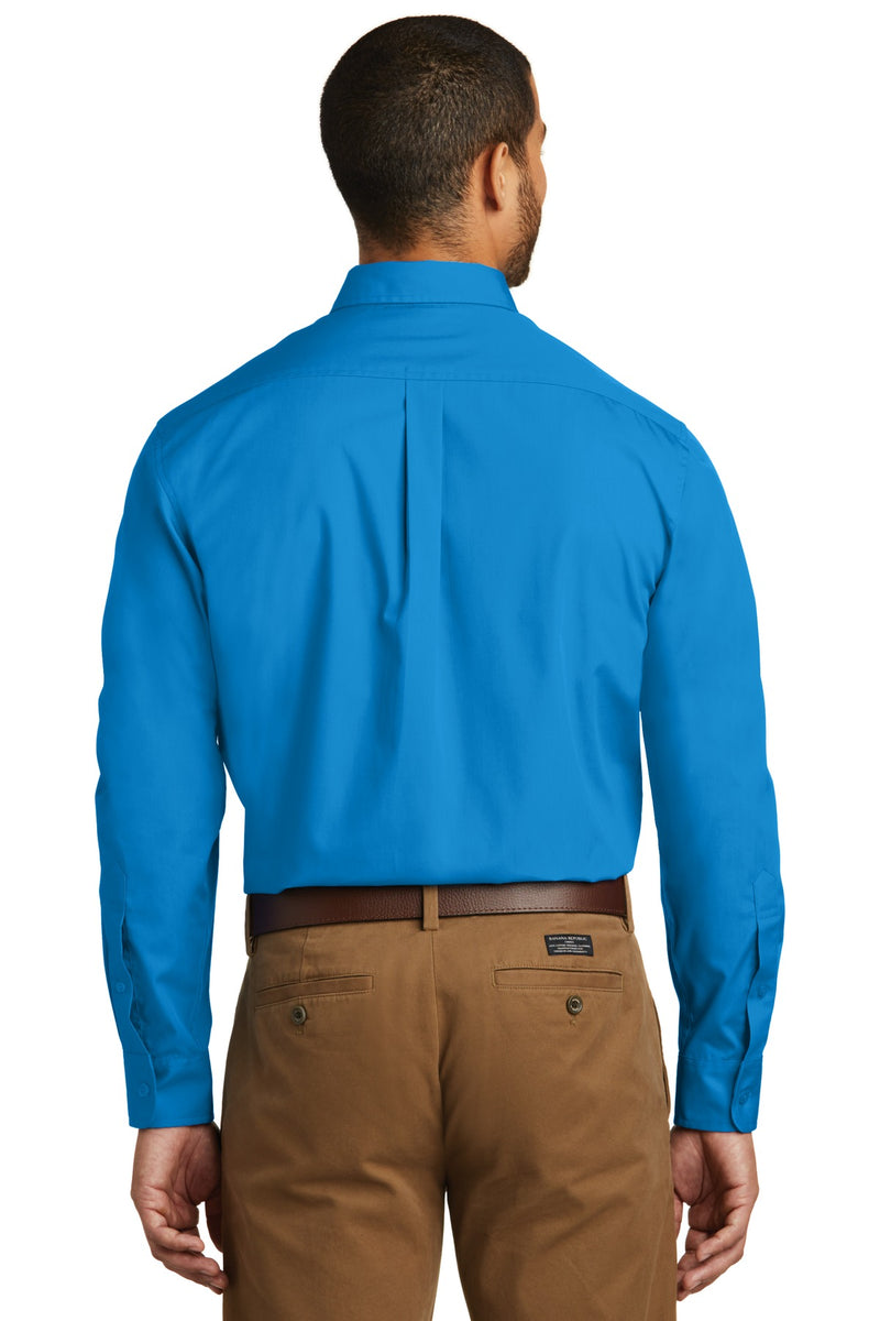 Port Authority Long Sleeve Carefree Poplin Shirt - Coastal Blue
