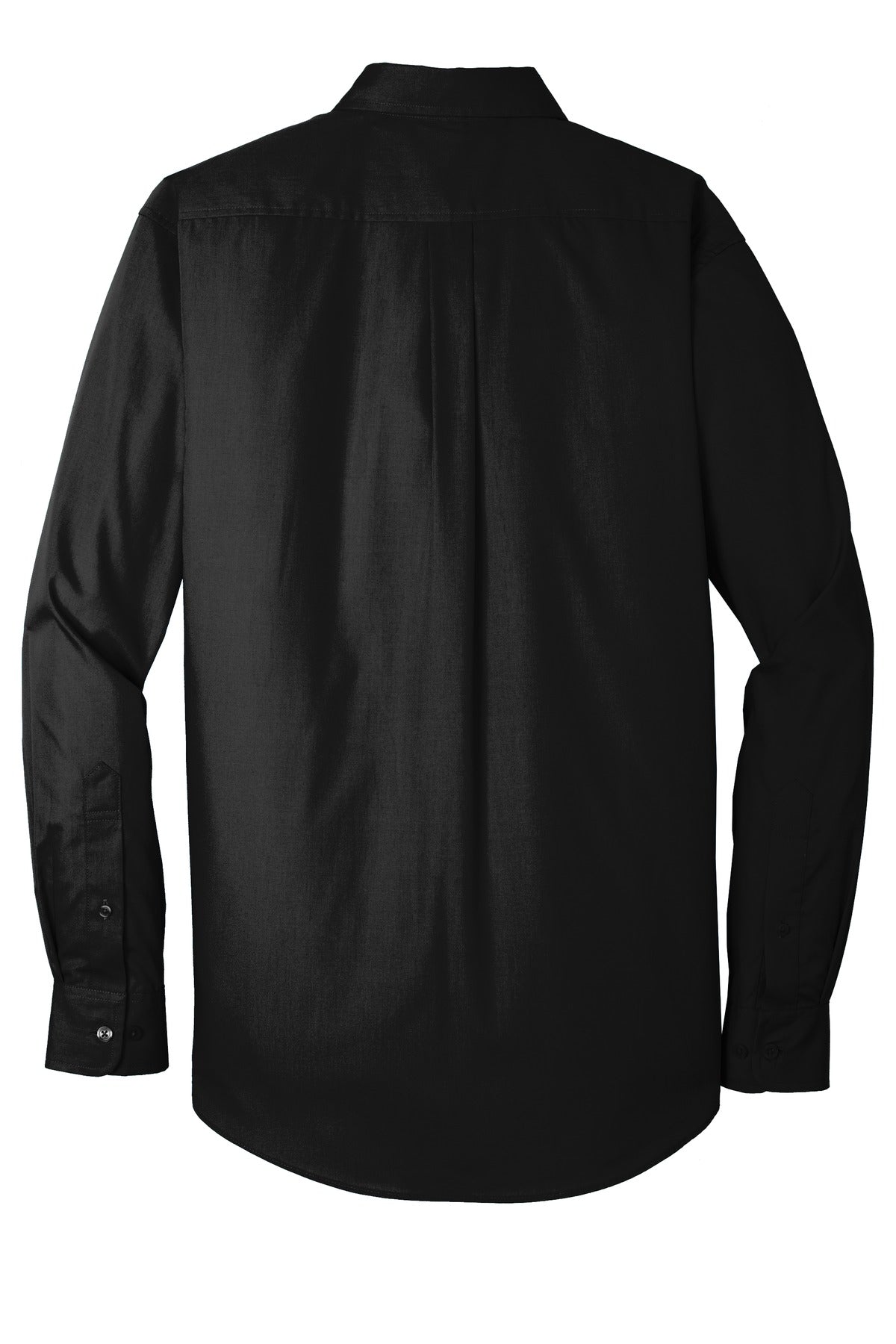 Port Authority Long Sleeve Carefree Poplin Shirt - Deep Black