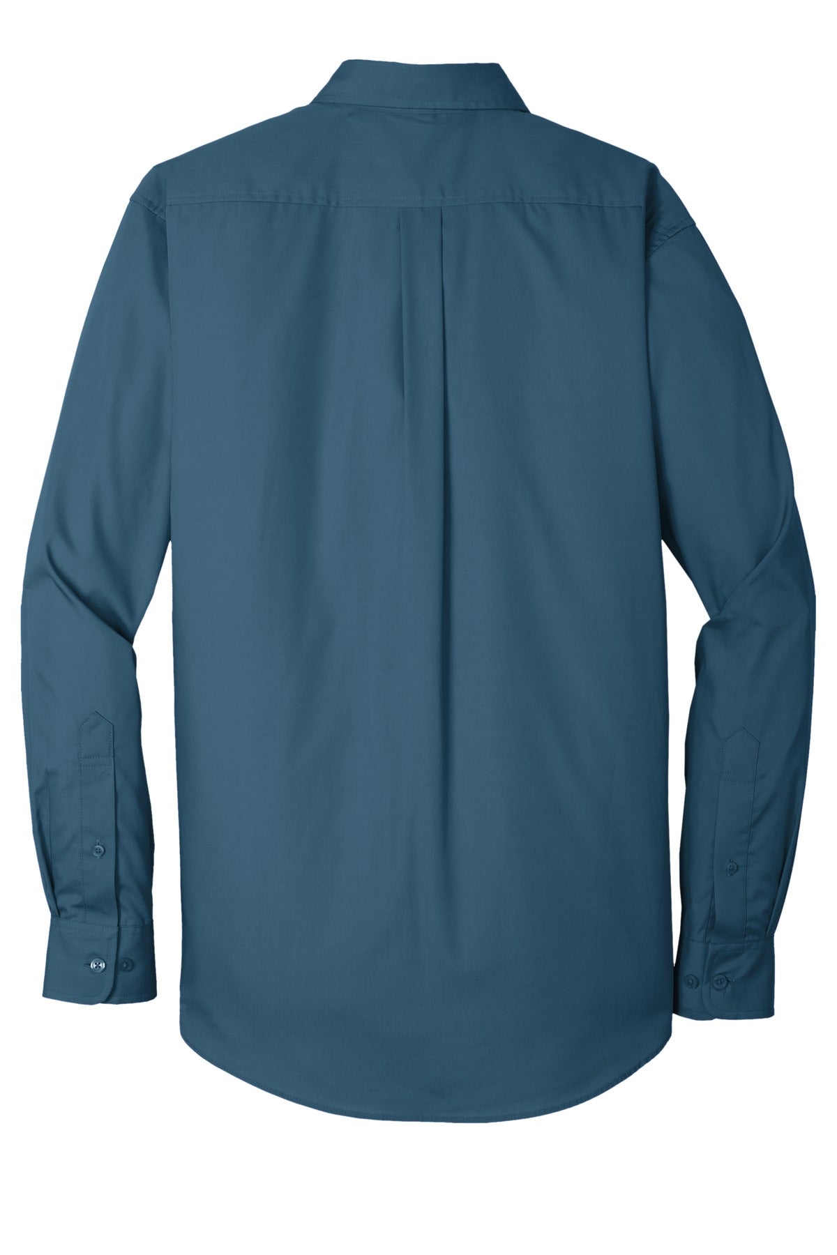 Port Authority Long Sleeve Carefree Poplin Shirt - Dusty Blue