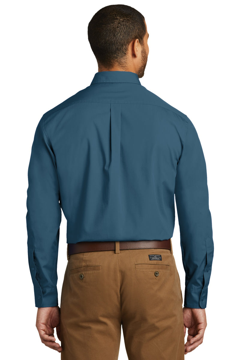 Port Authority Long Sleeve Carefree Poplin Shirt - Dusty Blue