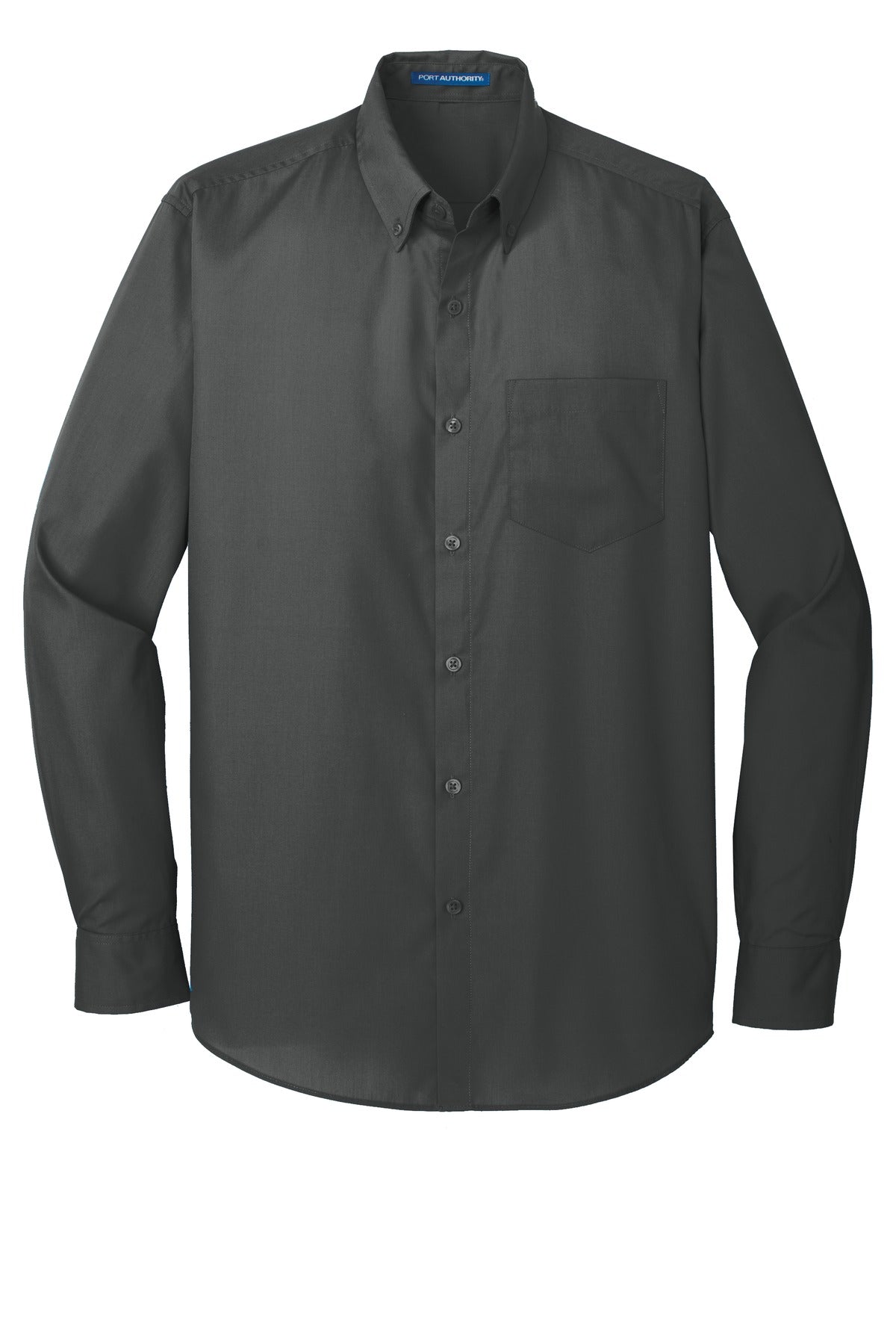 Port Authority Long Sleeve Carefree Poplin Shirt - Graphite