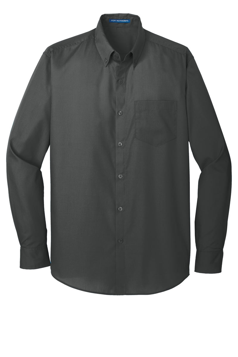 Port Authority Long Sleeve Carefree Poplin Shirt - Graphite