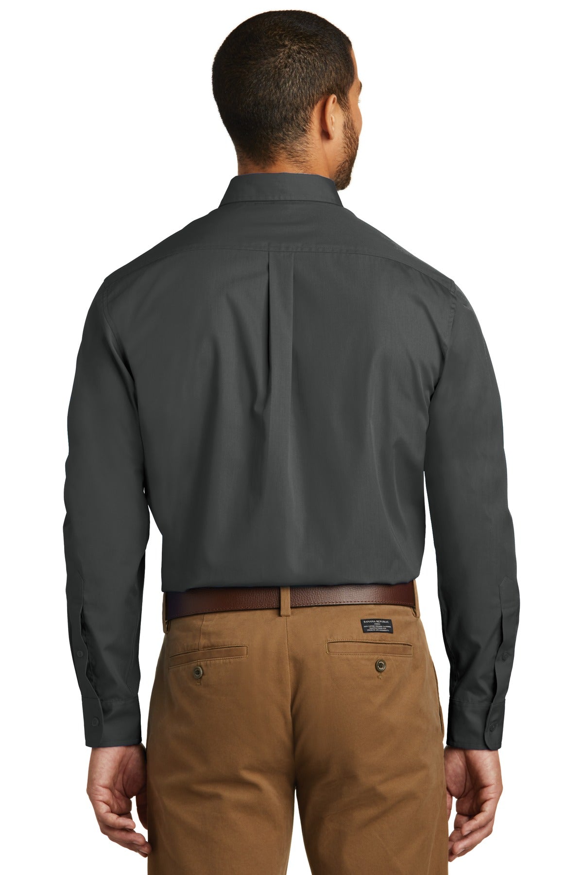 Port Authority Long Sleeve Carefree Poplin Shirt - Graphite