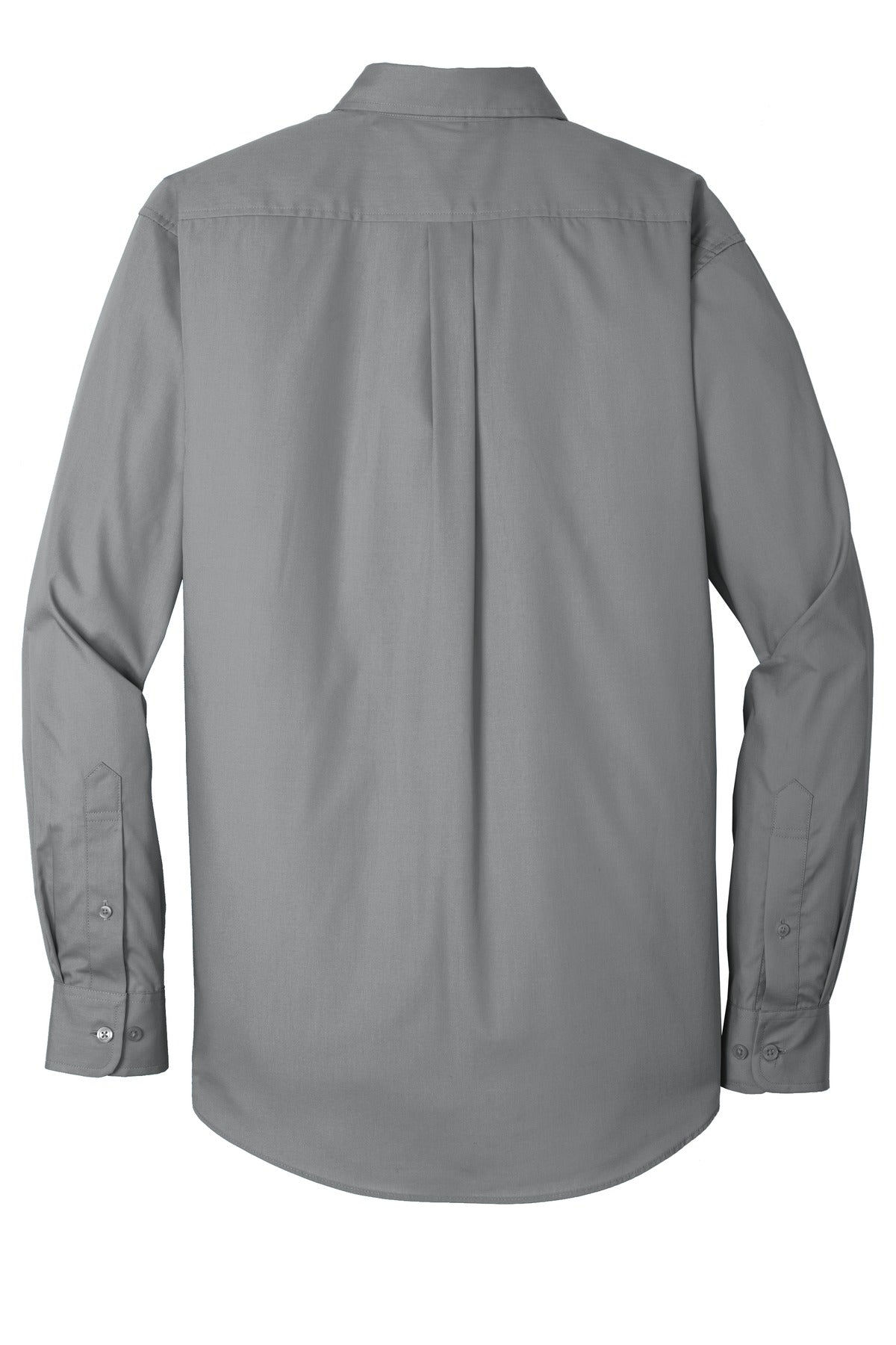 Port Authority Long Sleeve Carefree Poplin Shirt - Gusty Grey