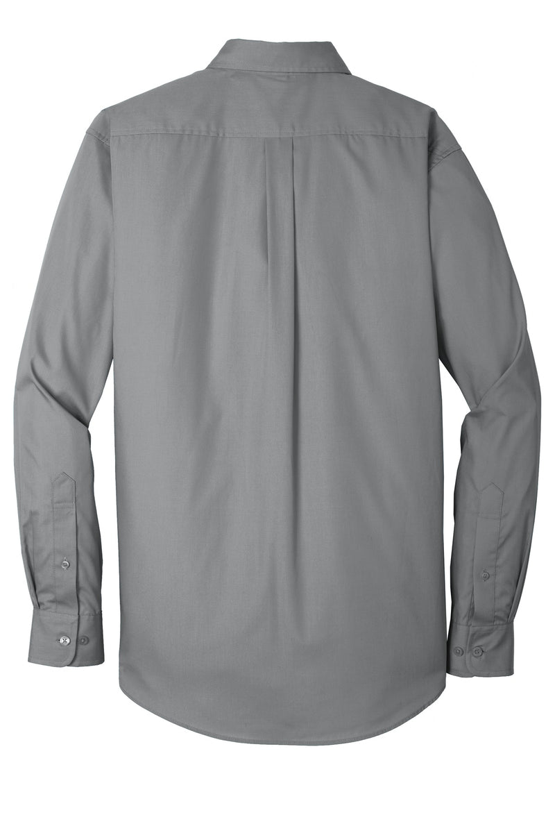 Port Authority Long Sleeve Carefree Poplin Shirt - Gusty Grey