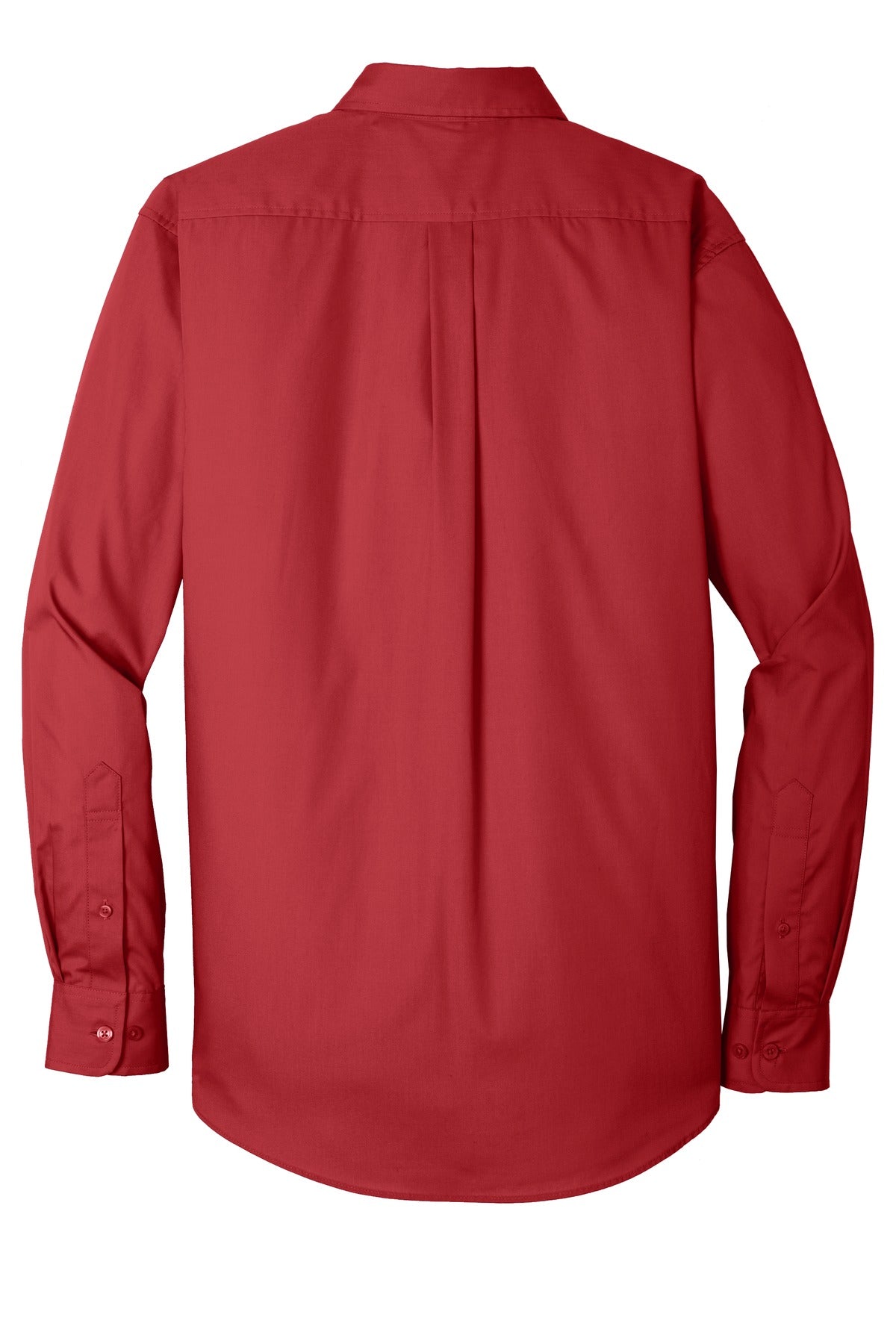 Port Authority Long Sleeve Carefree Poplin Shirt - Rich Red