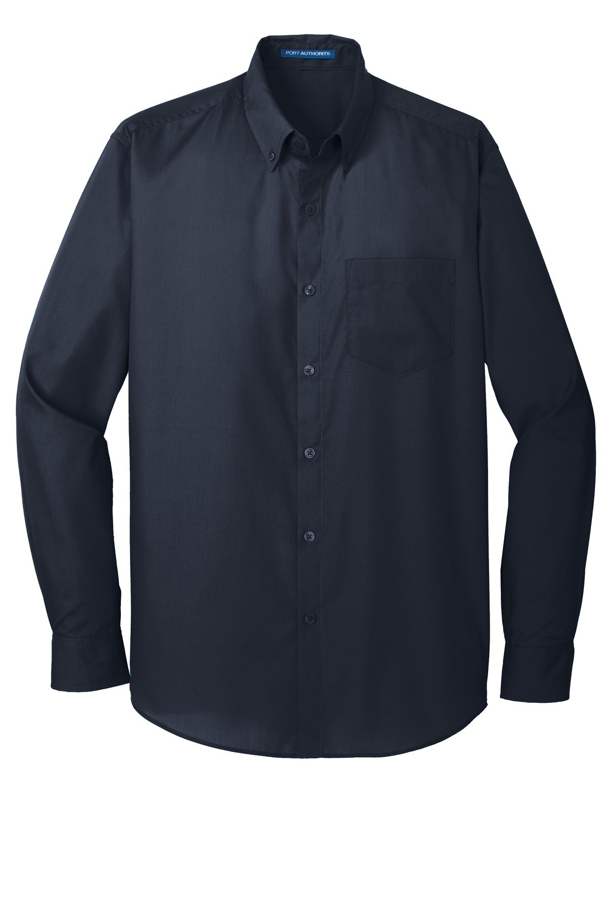 Port Authority Long Sleeve Carefree Poplin Shirt - River Blue Navy