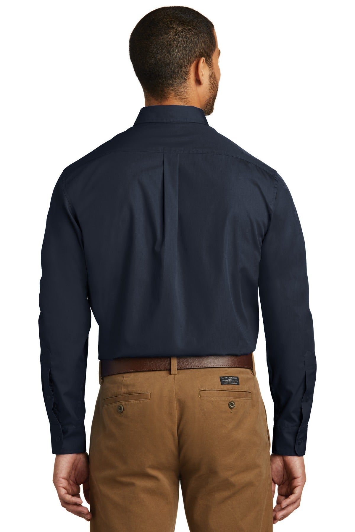 Port Authority Long Sleeve Carefree Poplin Shirt - River Blue Navy