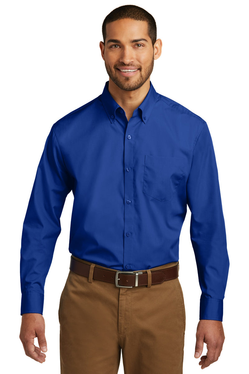 Port Authority Long Sleeve Carefree Poplin Shirt - True Royal