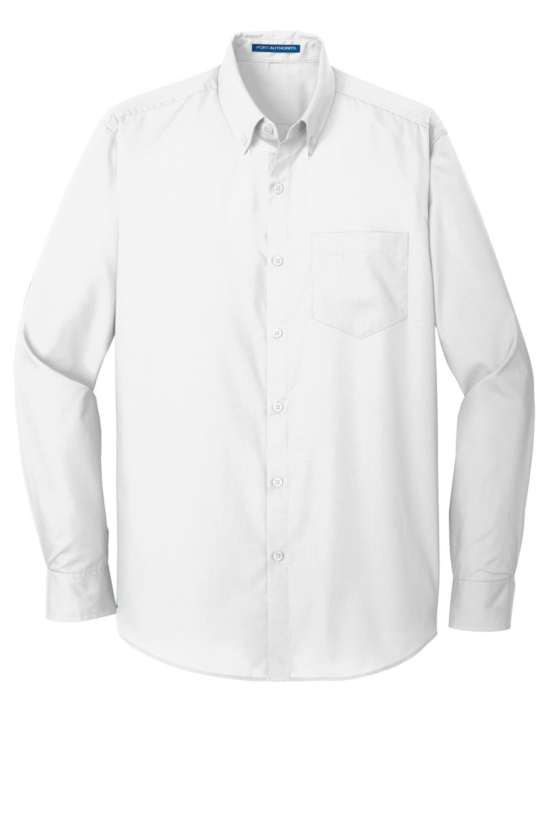 Port Authority Long Sleeve Carefree Poplin Shirt - White