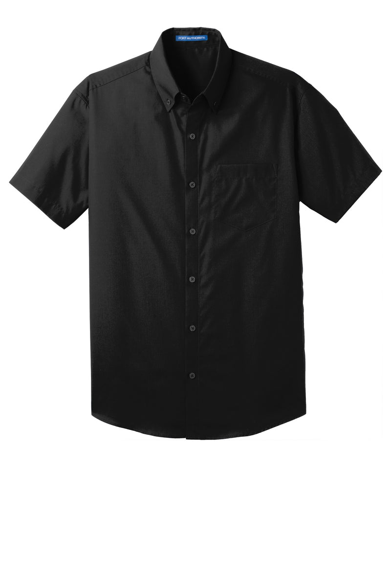 Port Authority Short Sleeve Carefree Poplin Shirt - Deep Black