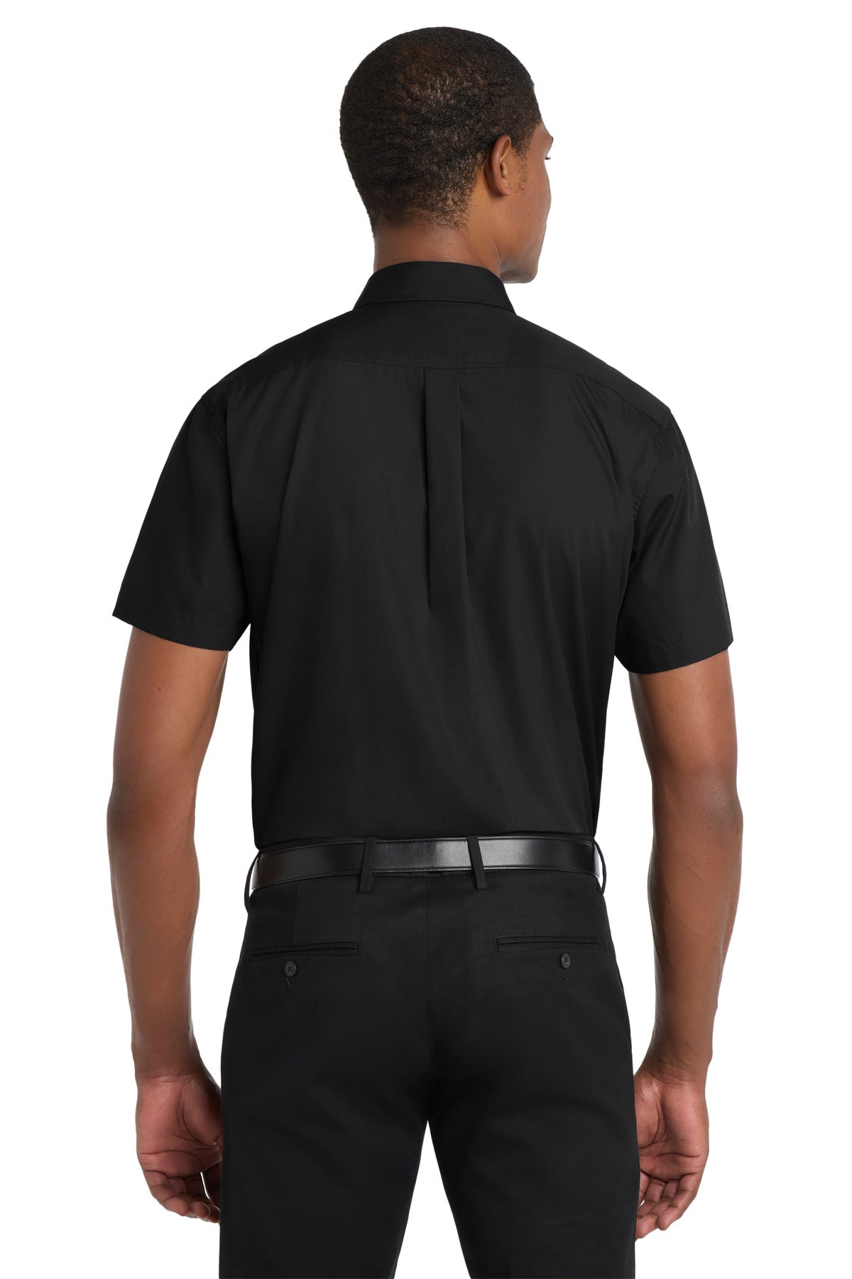 Port Authority Short Sleeve Carefree Poplin Shirt - Deep Black