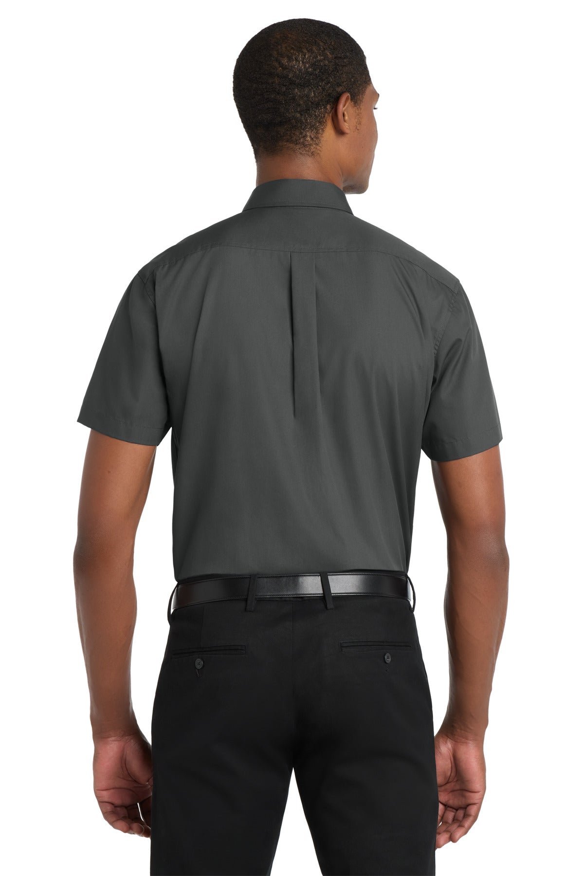 Port Authority Short Sleeve Carefree Poplin Shirt - Graphite