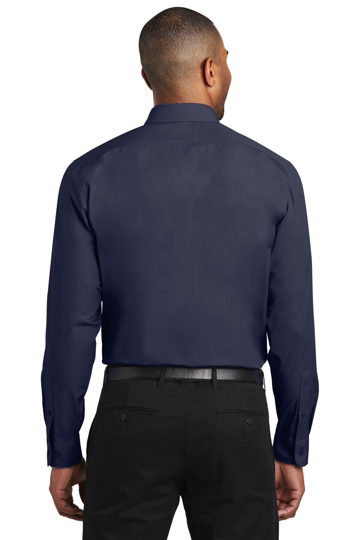 Port Authority  Slim Fit Carefree Poplin Shirt - River Blue Navy