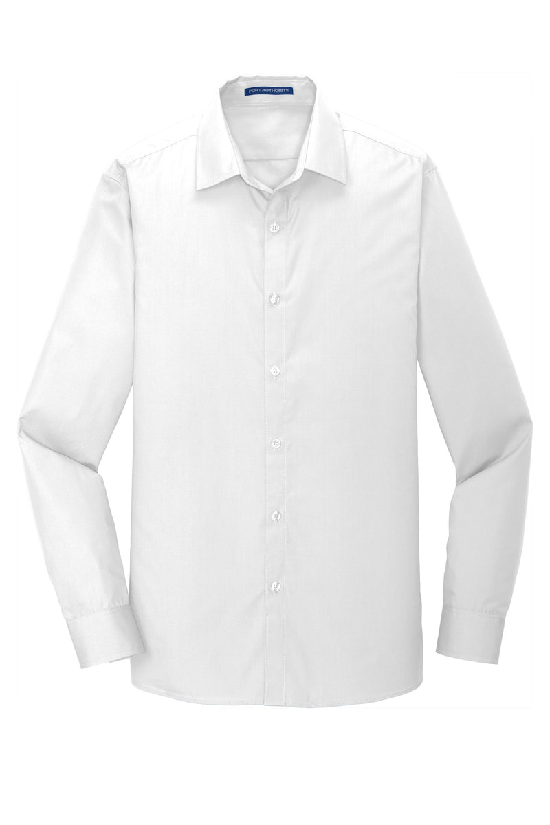 Port Authority  Slim Fit Carefree Poplin Shirt - White