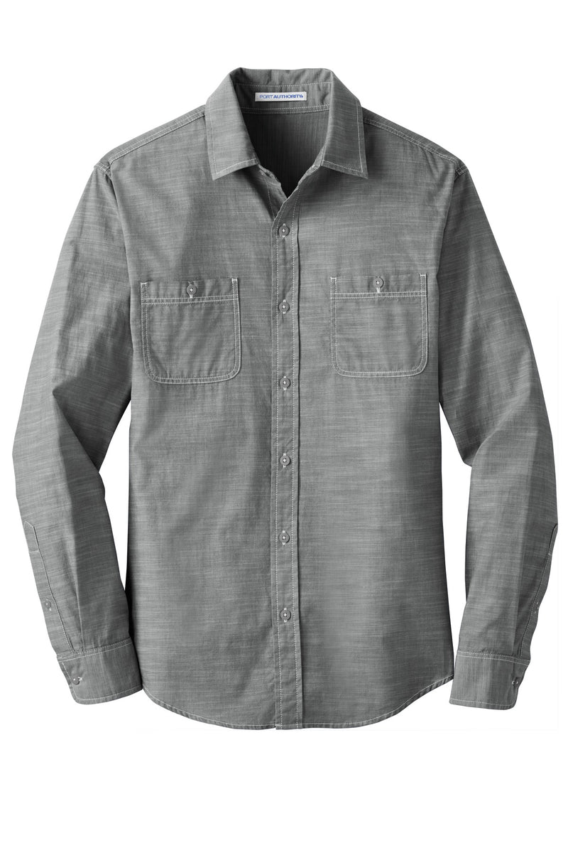 Port Authority Slub Chambray Shirt - Grey