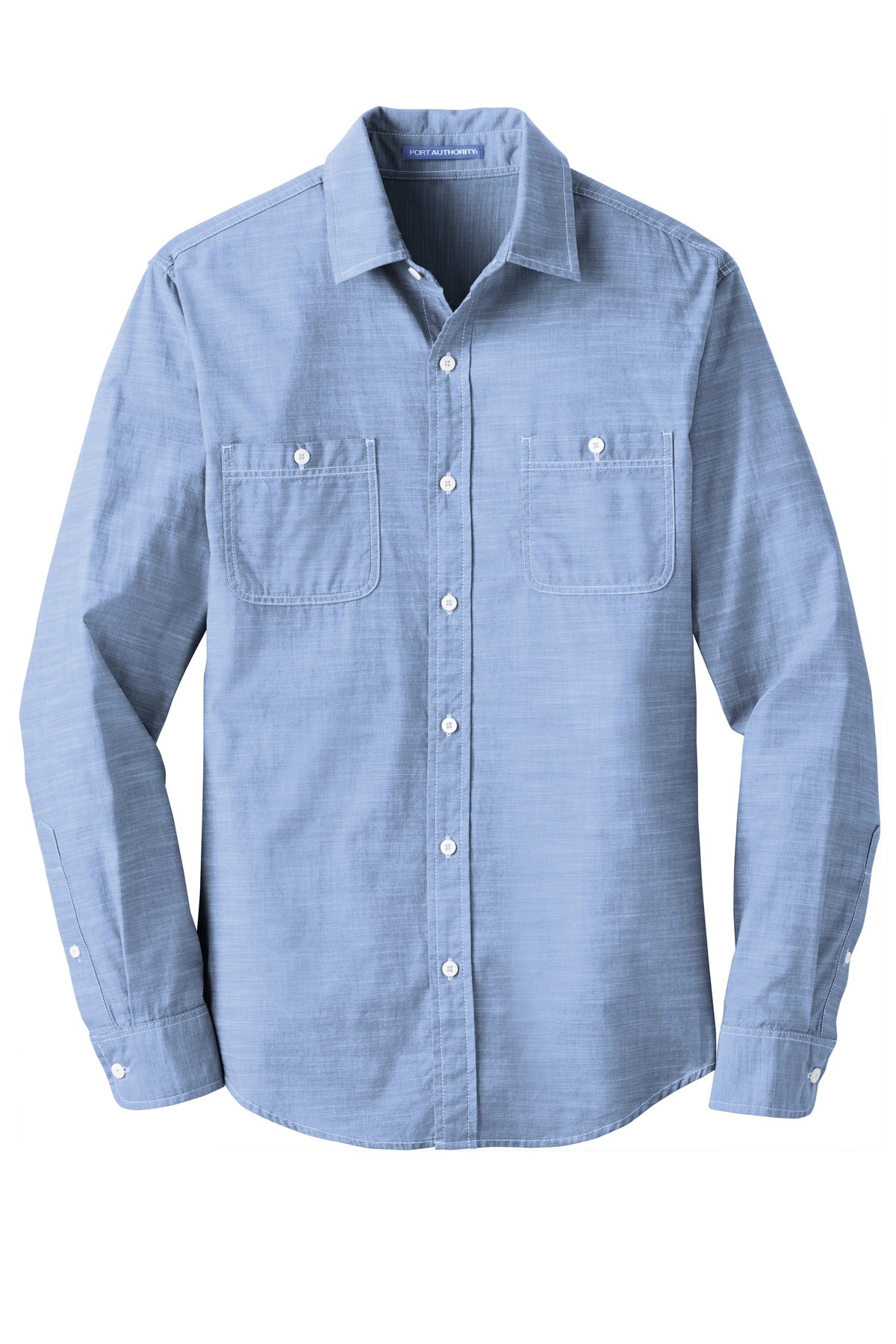 Port Authority Slub Chambray Shirt - Light Blue