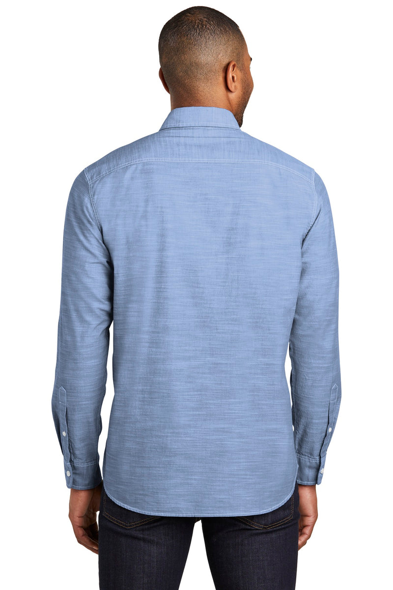 Port Authority Slub Chambray Shirt - Light Blue