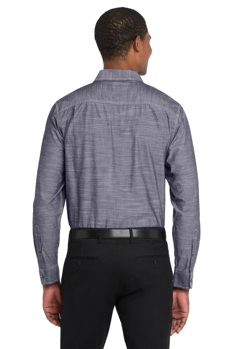 Port Authority Slub Chambray Shirt - True Navy