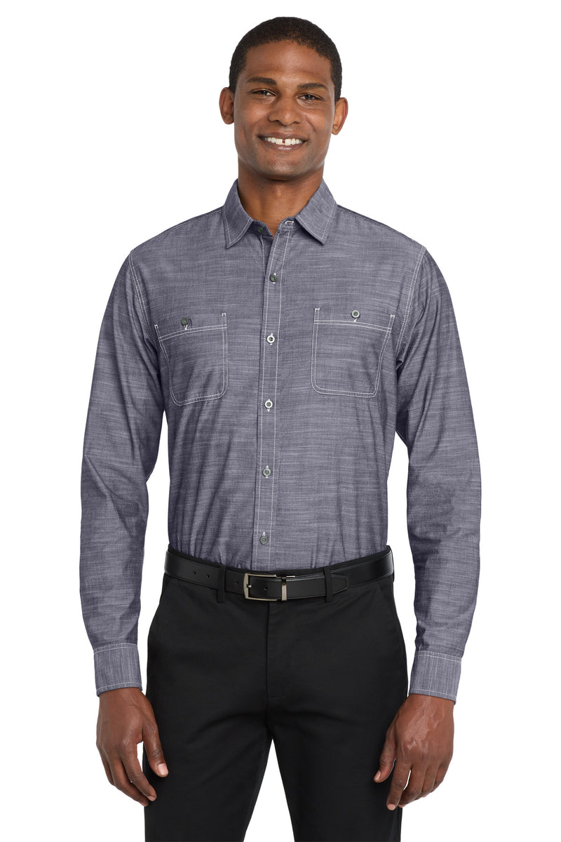Port Authority Slub Chambray Shirt - True Navy
