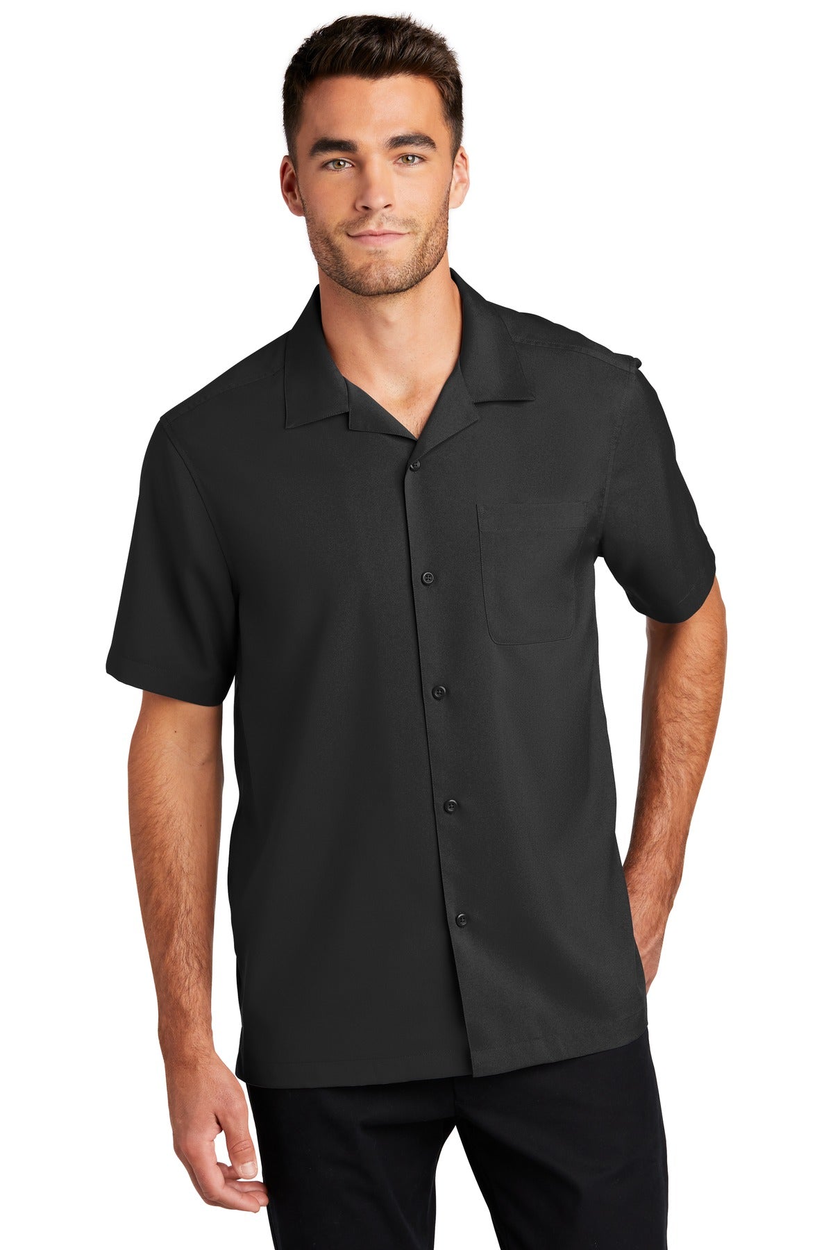 Port Authority  Short Sleeve Performance Staff Shirt - Black