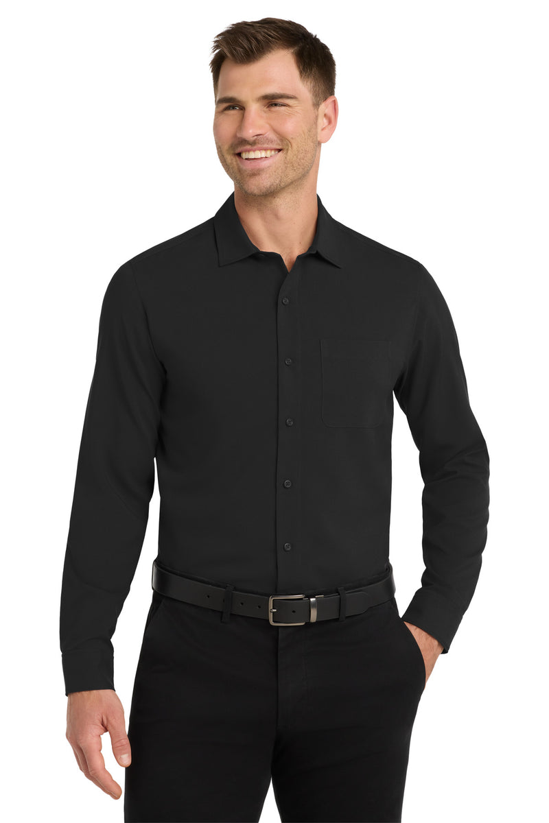 Port Authority  Long Sleeve Performance Staff Shirt - Black