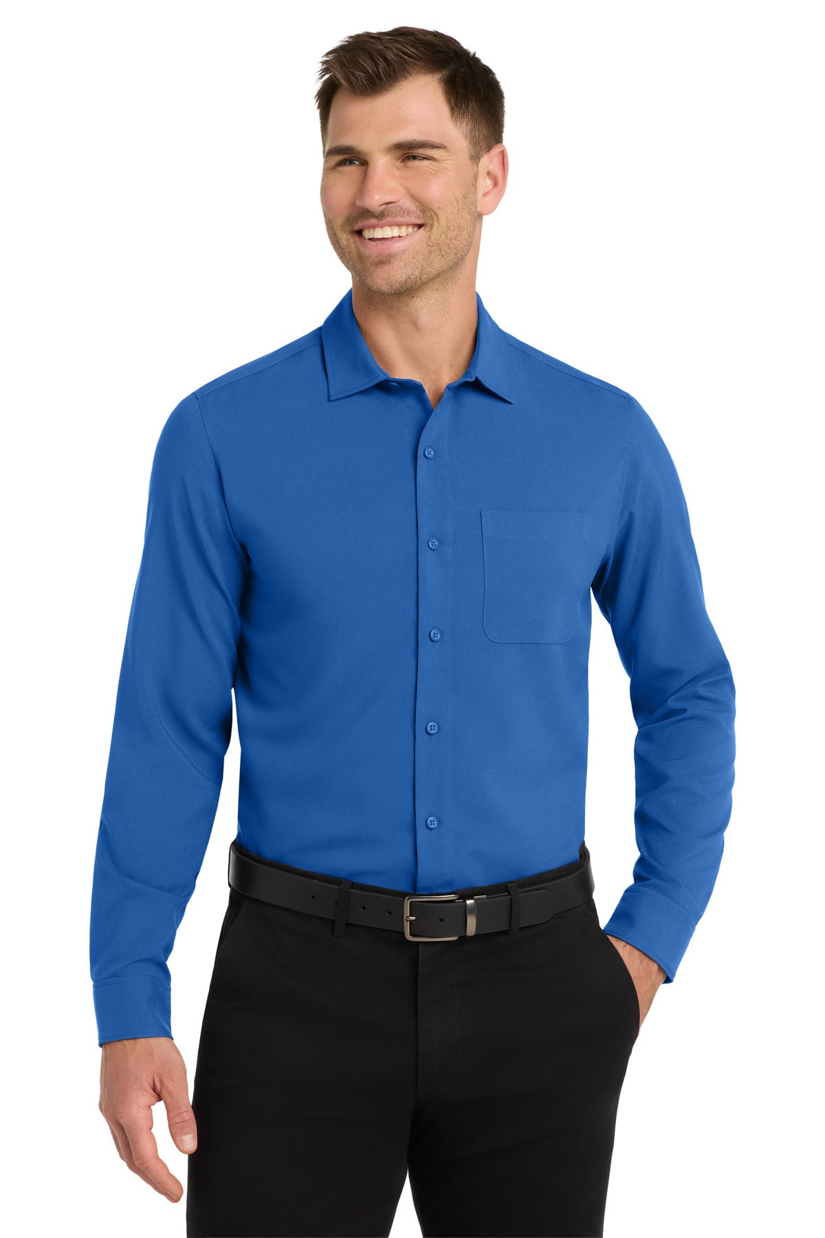 Port Authority  Long Sleeve Performance Staff Shirt - True Blue