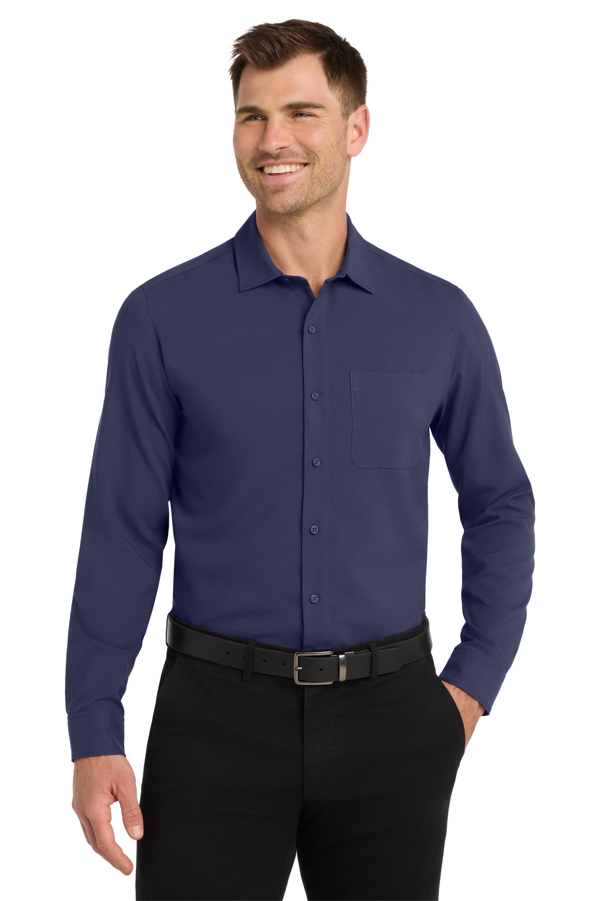 Port Authority  Long Sleeve Performance Staff Shirt - True Navy