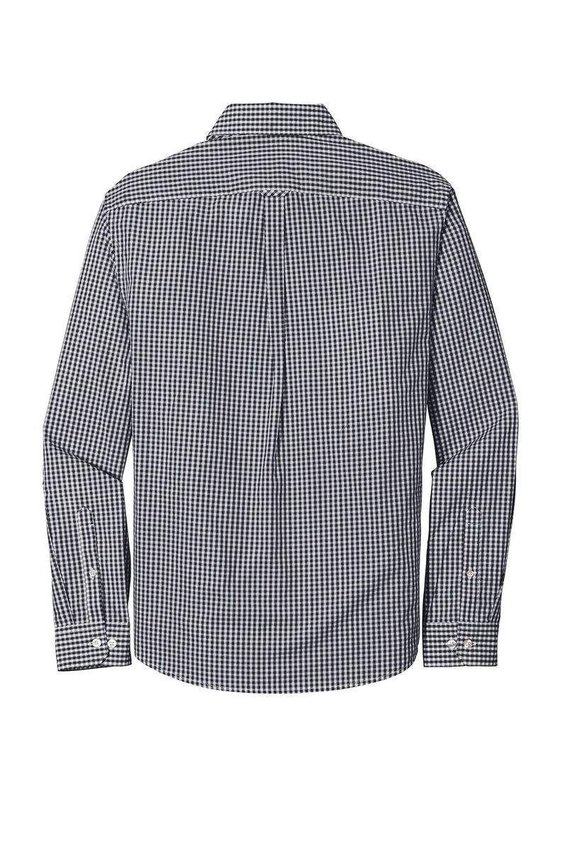 Port Authority  Broadcloth Gingham Easy Care Shirt - Black/ White