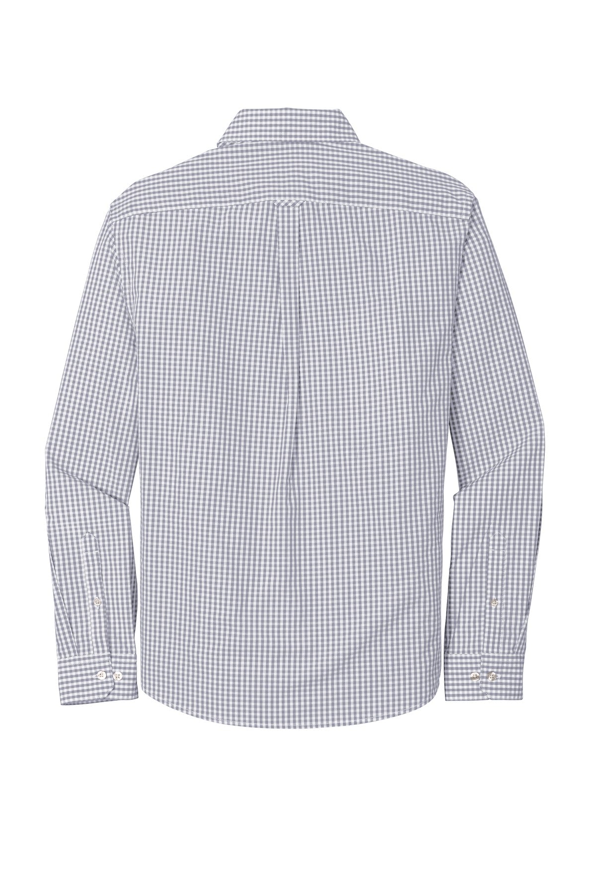 Port Authority  Broadcloth Gingham Easy Care Shirt - Gusty Grey/ White