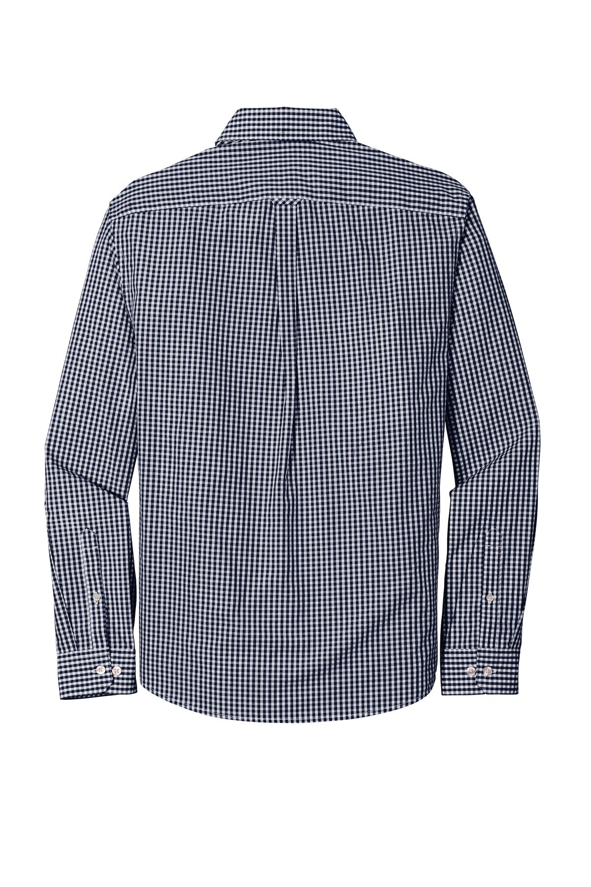 Port Authority  Broadcloth Gingham Easy Care Shirt - True Navy/ White