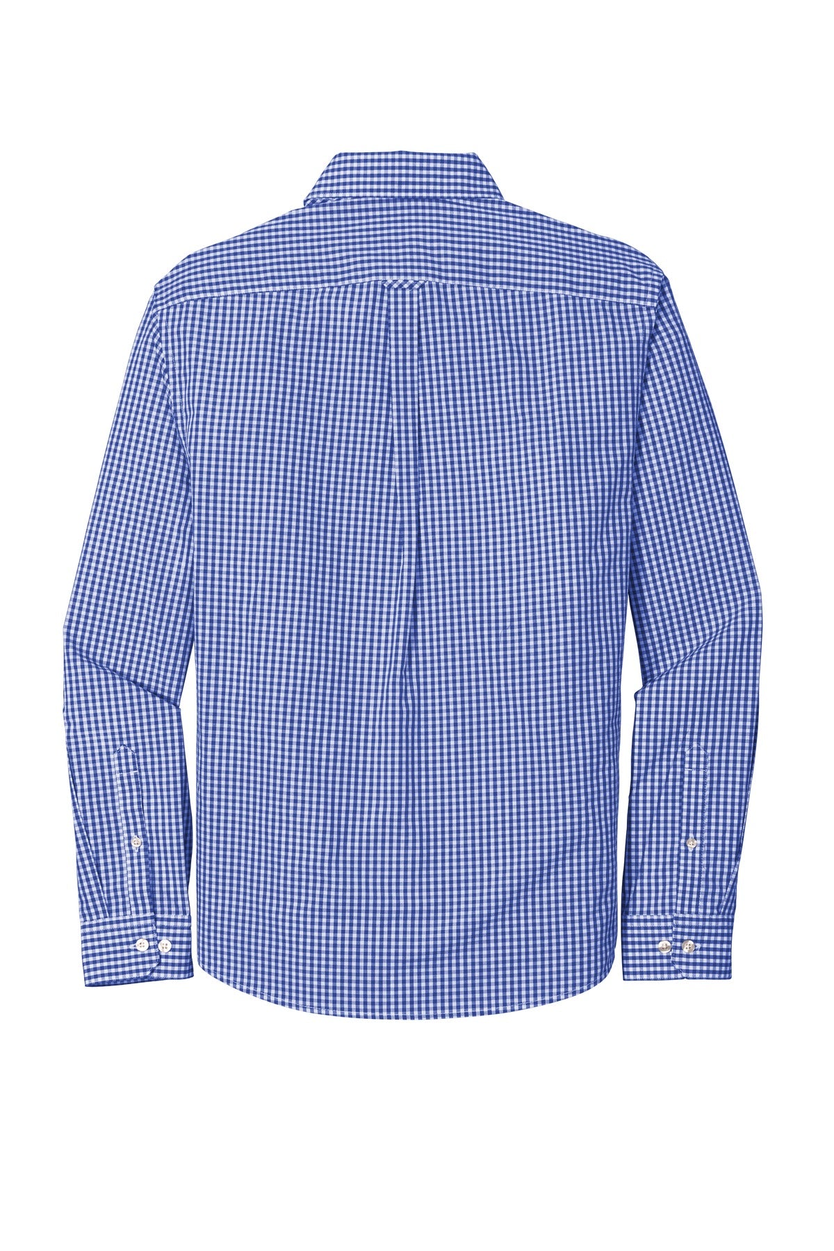 Port Authority  Broadcloth Gingham Easy Care Shirt - True Royal/ White